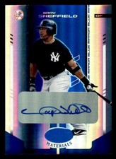 2004 Leaf Certified Materials Blue Mirror Baseball #67 Gary Sheffield Auto /25