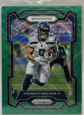 2023 Panini Prizm Kenneth Walker III Green Wave #261 Seattle Seahawks
