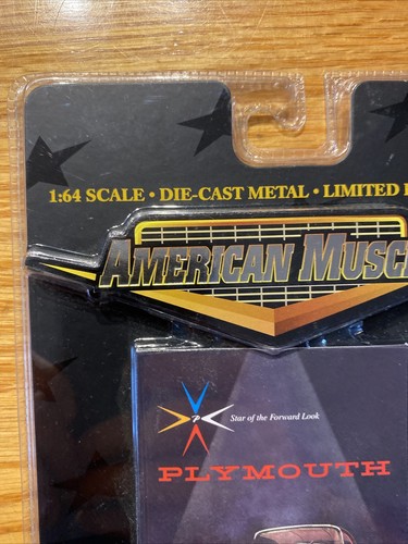 American Muscle 1958 Plymouth Fury, 1:64 Scale Blue And White 2000 New Sealed - Picture 2 of 10
