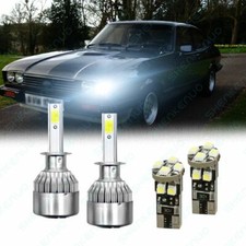 For Ford Capri MK3 1978-1985 H1 Clear White Headlight Bulbs 501 Led Side Light