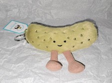 Jellycat Amuseables Pickle Bag Charm Plush Keychain Stuffed 100 Authentic NWT