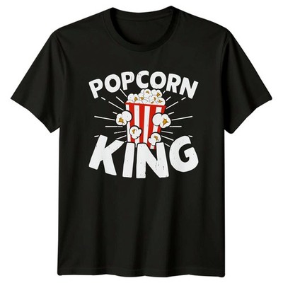 Popcorn King Herren T-Shirt Kino Snack Filme Geburtstag Geschenk für Ihn
