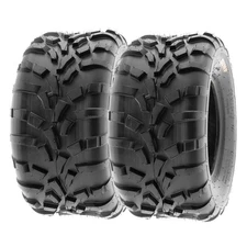 Pair of 2, 25x11-10 25x11x10 ATV UTV All Terrain AT 6 Ply Tires A010 by SunF