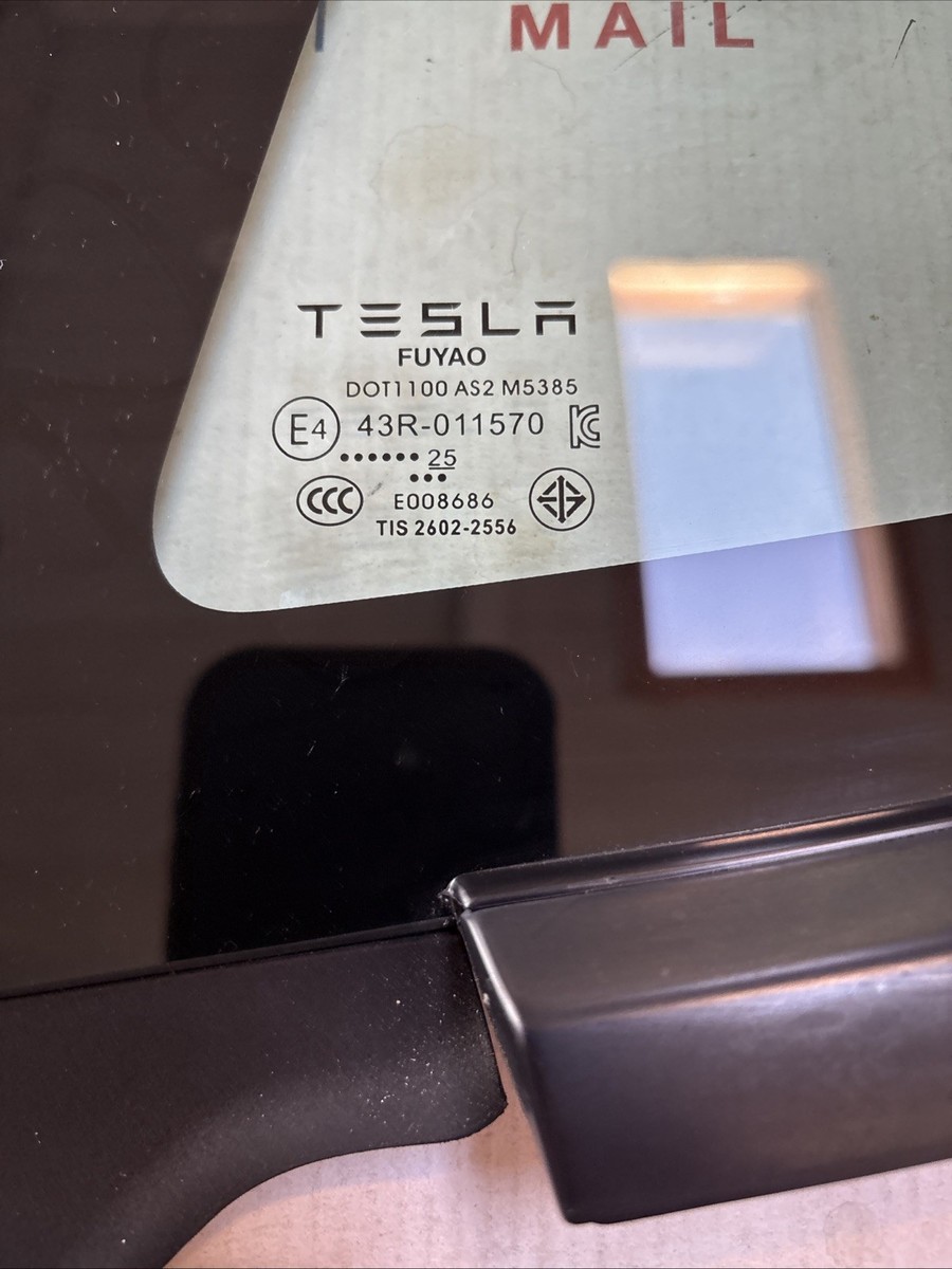 2025 Tesla Model 3 Highland Rear Quarter Glass Left Black 1915483