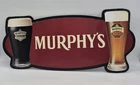 Vintage Murphy's Irish Stout Amber Pub Bar Beer Metal Sign Vintage 27" x 13" USA