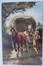 Horses - Tuck, Harry Payne Art. "Farm Life" Getting Through The Gate  (2a)