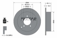 Bremsscheibe Hinterachse FüR Hyundai KIA Santa FÉ I Ix35 Tucson Trajet