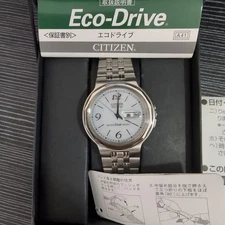 Citizen Eco Drive Watch Solar Analog Date Stainless Steel New Timepiece