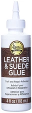 Aleene's Leather Suede Glue 4 Ounce Clear Adhesive for Crafting and Repairs