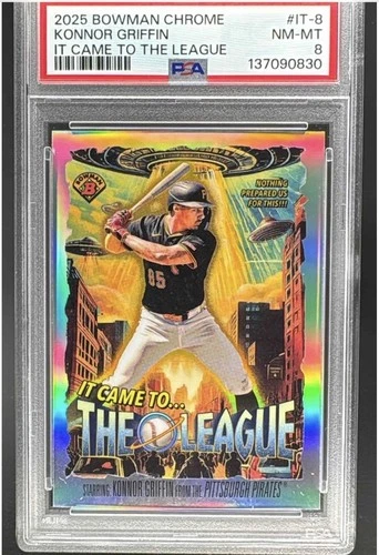 Konnor Griffin 2025 Bowman Chrome It Came to the League RC PSA  8