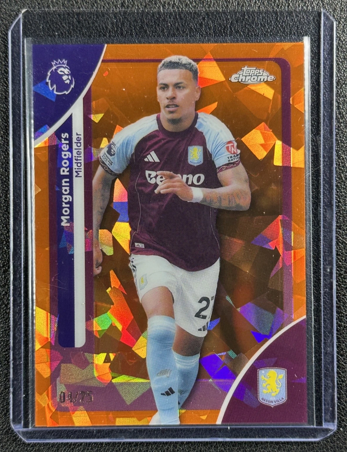 2026 Chrome Sapphire Morgan Rogers #22 Orange Refractor /25