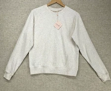 Papinelle Sweatshirt Sleepwear Womens XS Ecru Long Sleeve Crewneck Soft Cozy