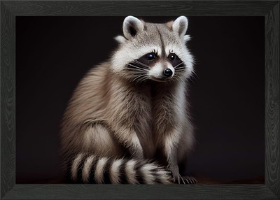 Waschbär gerahmtes Wandbild Poster Leinwanddruck Bild