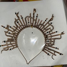 Medusa Snake Halo Crown with crystals, plastic headband