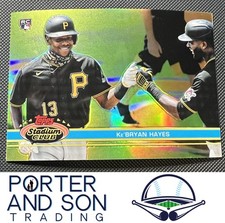 Ke'Bryan Hayes RC 2021 Stadium Club Chrome 1991 Design Variation #212b Pirates