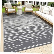  Outdoor Rug 5'x8' Waterproof for Patios Clearance, Reversible Plastic Straw 