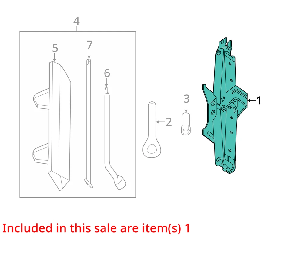 Nissan Pathfinder 2017 tijera de repuesto gato de coche FAA42 Foto 3 de 4