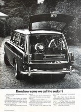 1968 VOLKSWAGEN VW SQUAREBACK Genuine Vintage Print Ad Station Wagon 10" x 13.5"