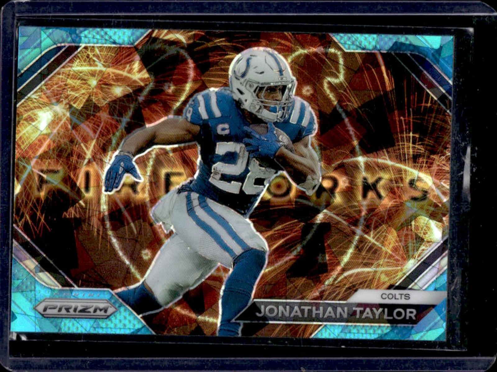 2023 Prizm Jonathan Taylor Fireworks Prizms Blue Ice #92/99 Colts