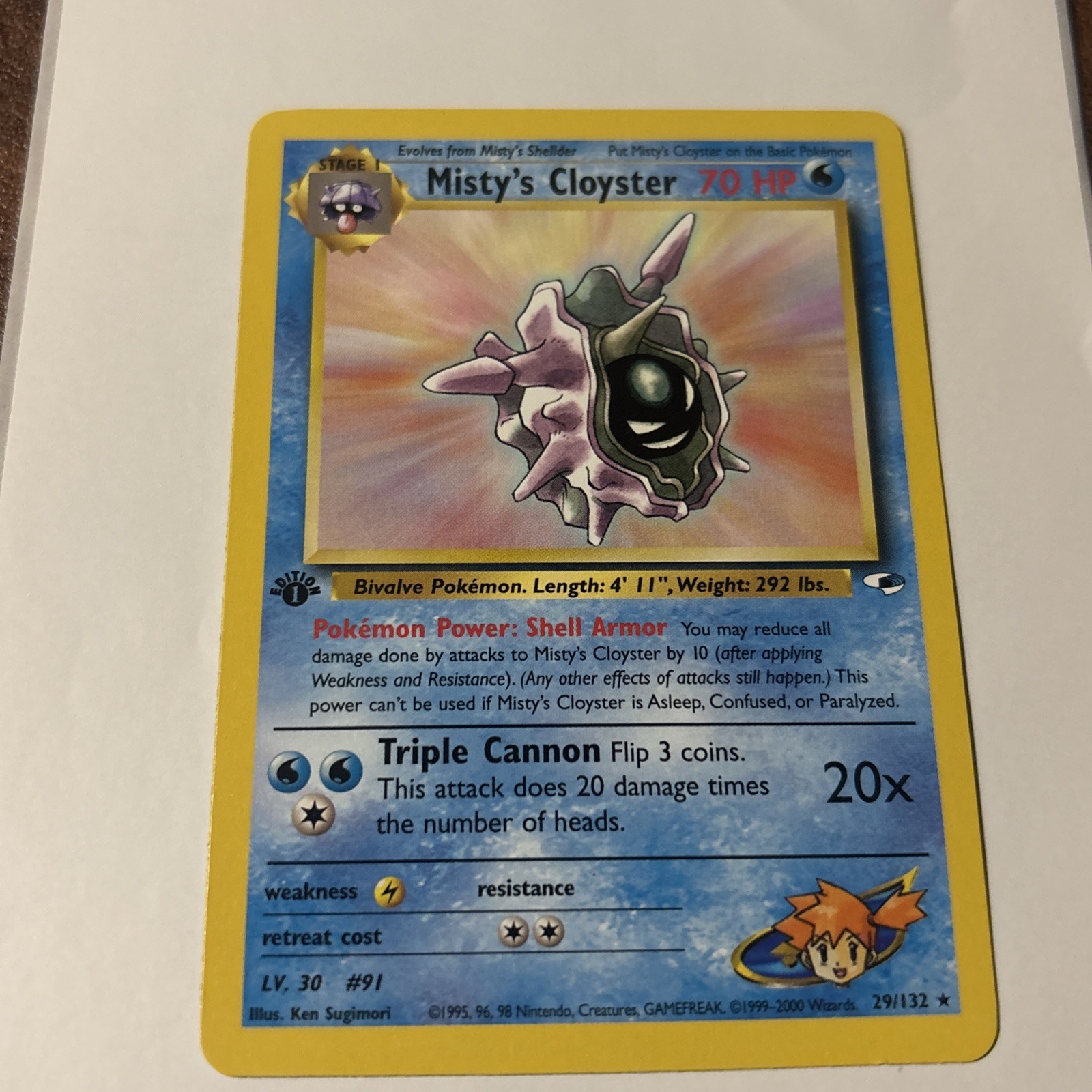 Pokemon Card Misty's Cloyster Gym Heroes 1st Edition 29/132 NM