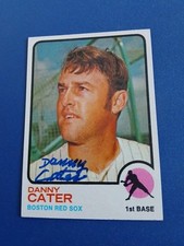 Danny Cater Hand Signed 1973 Topps #317 Autograph Boston Red Sox NM-MT 