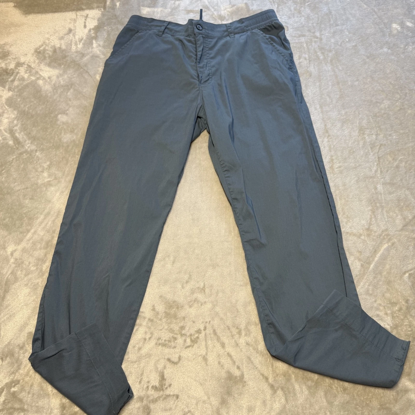 DUER Performance Pants Men’s M Blue Lightweight Breathable Athletic Taper Travel