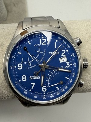 Timex Intelligent Quartz TW2P60600 New Battery Mens Watch 43MM 6.5'' Stainless