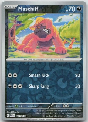Maschiff - Reverse Holo Common SV02: Paldea Evolved 142/193 NM