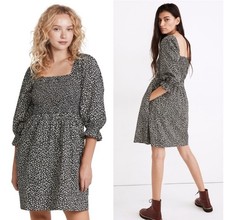 Madewell Dress Womens Lucie Elbow Sleeve Floral Smocked Parisian Ditsy Prairie