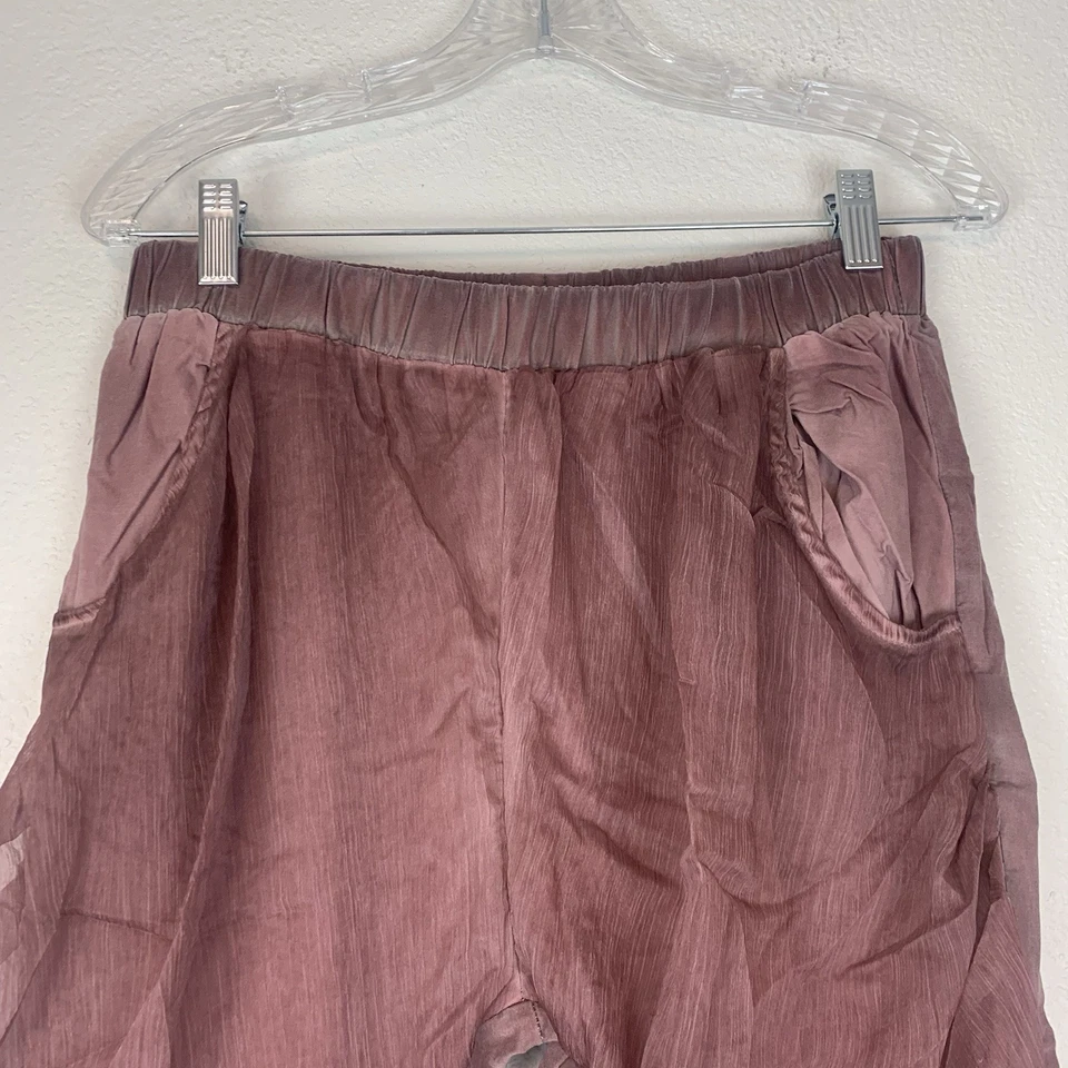 Pantalones Pretty Angel Mujer XL Pull On Mezcla Cónica de Lino Artístico Boho Encaje Caprichoso Foto 2 de 4