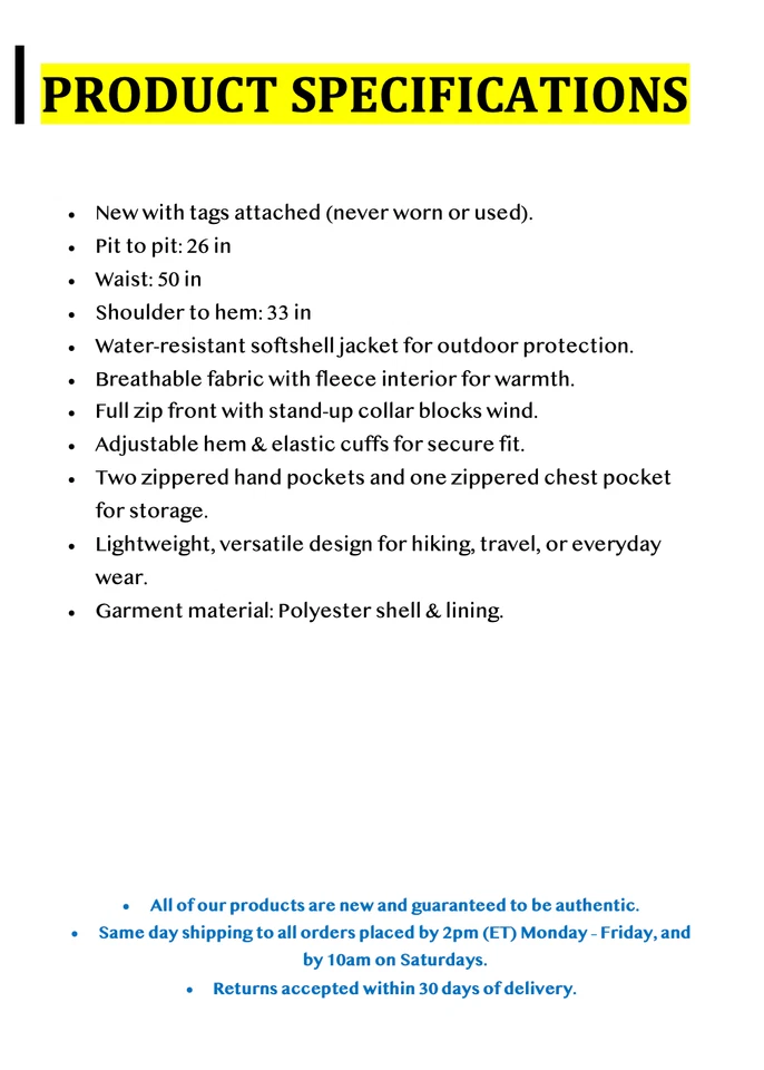 Columbia Men’s Gate Racer II Softshell Jacket Size L Tall Black Water Resistant - Image 3 of 4