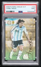 2008 Futera World Football Unique Lionel Messi #123 PSA 9 MINT 0cp0