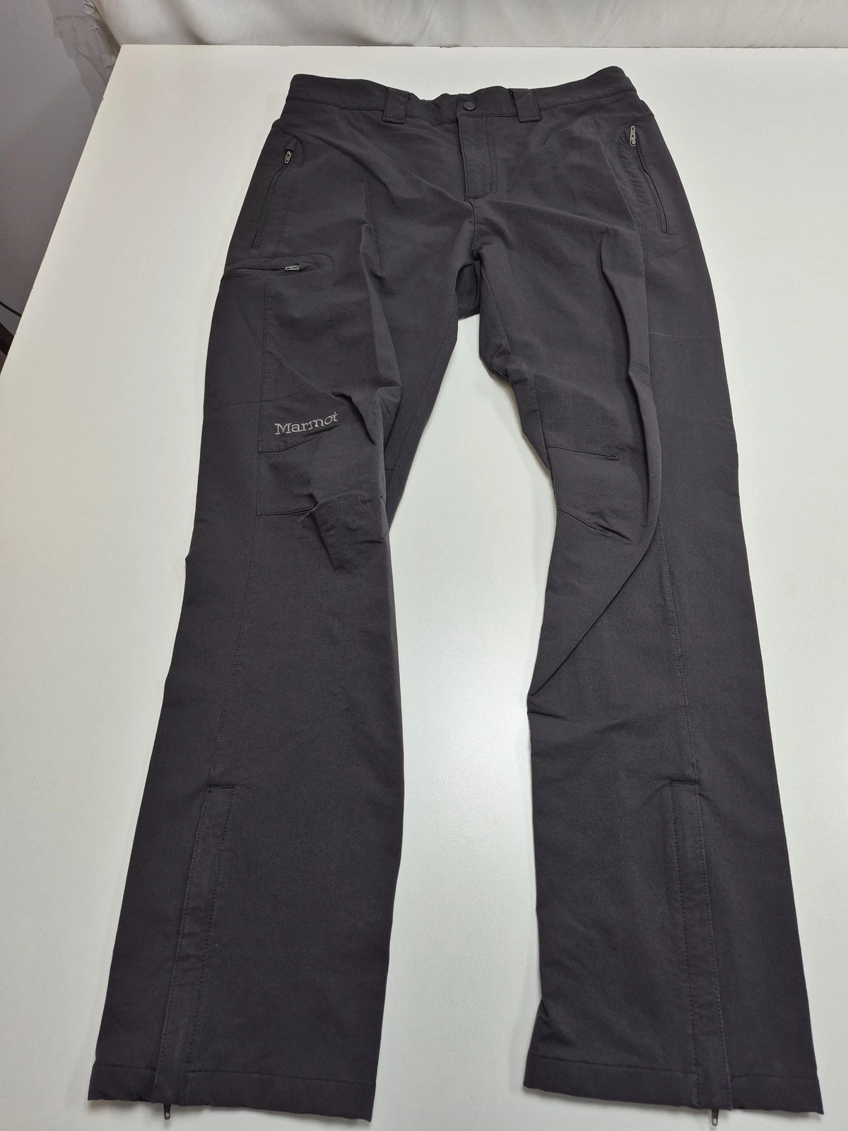 Marmot Winter Trail Pant Men's size 32 black softshell pockets water resistant