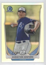 2014 Bowman Draft Top Prospects Chrome Refractor Christian Binford #CTP-65 3a3