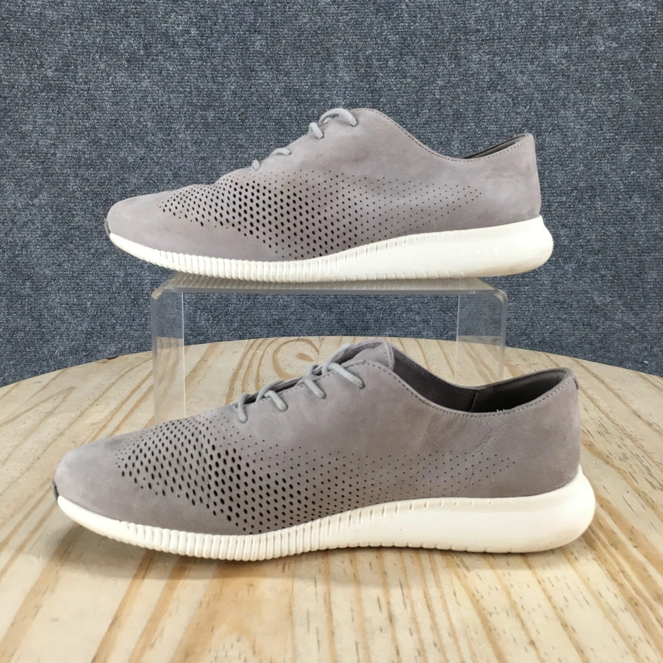 Cole Haan Sneakers Womens 6.5B Gray Suede Zerogrand Razor Wing Oxford Lace Up - Image 2 of 4