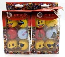 *DAMAGED BOX SET OF 2* Emoji Golf Balls - 6pk: Sports Balls - 12 Balls Total