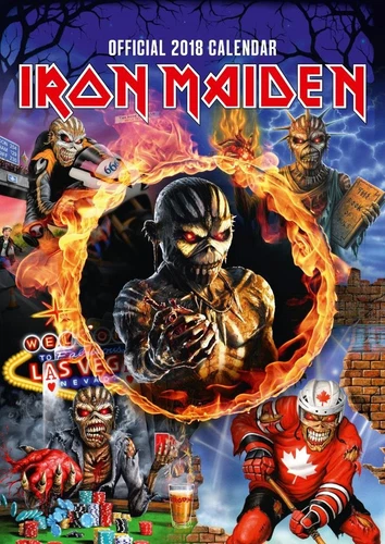 CALENDRIER IRON MAIDEN 2018 ORIGINAL OFFICIEL GRAND MUR A3 TAILLE NEUF + SCELLÉ