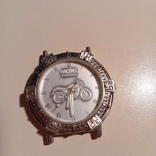 Montre Vintage motard quartz Publicitaire "Moto Journal" de 1972 pile neuve et s