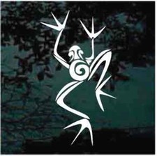 Tribal Frog Decals  Die Cut Vinyl Decal