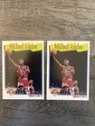 Lots of 2 1991-92 NBA HOOPS MICHAEL JORDAN MILESTONE CARD #317