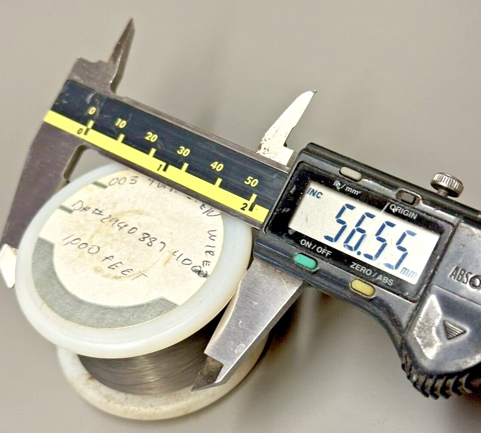 NOS Vintage Wolfram Feindraht 0,003" Durchmesser 1000 Fuß (304,8 Meter) - Bild 3 von 4