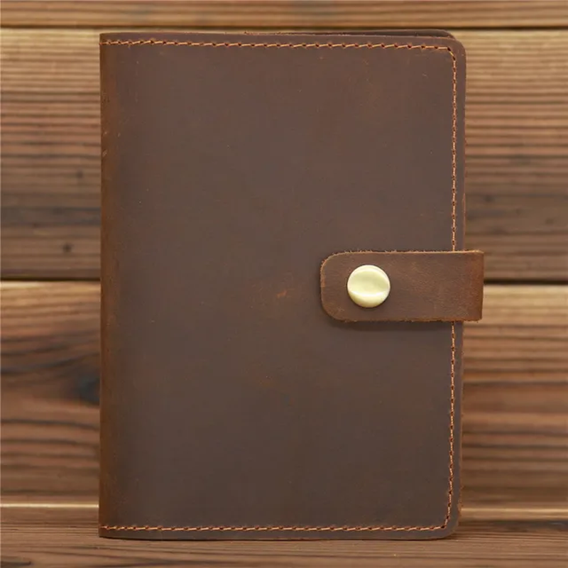 Handmade Cow Leather Passport Holder Travel Wallet Case-image