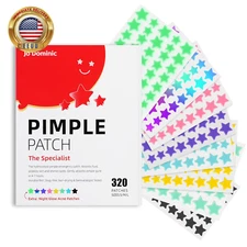 Pimple Stars Patches for Face, 4 Size 320 Counts Acne Patches, Hydrocolloid Patc