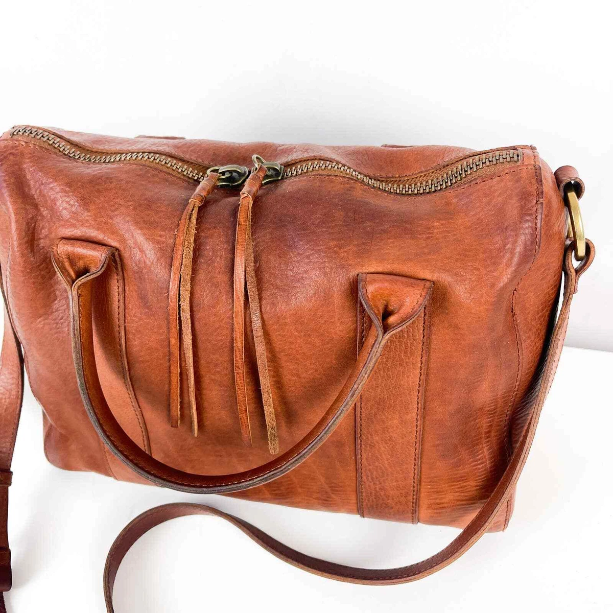 Madewell Prague Satchel Leather Crossbody Tote Bag Brown eBay