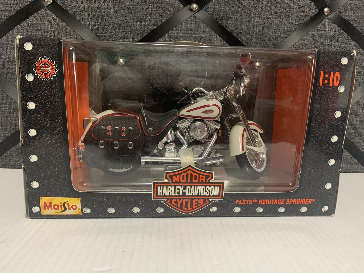 Vtg Maisto Harley Davidson Motorcycle Diecast Model FLSTS Vtg Maisto Harley Davidson Motorcycle Diecast Model FLSTS