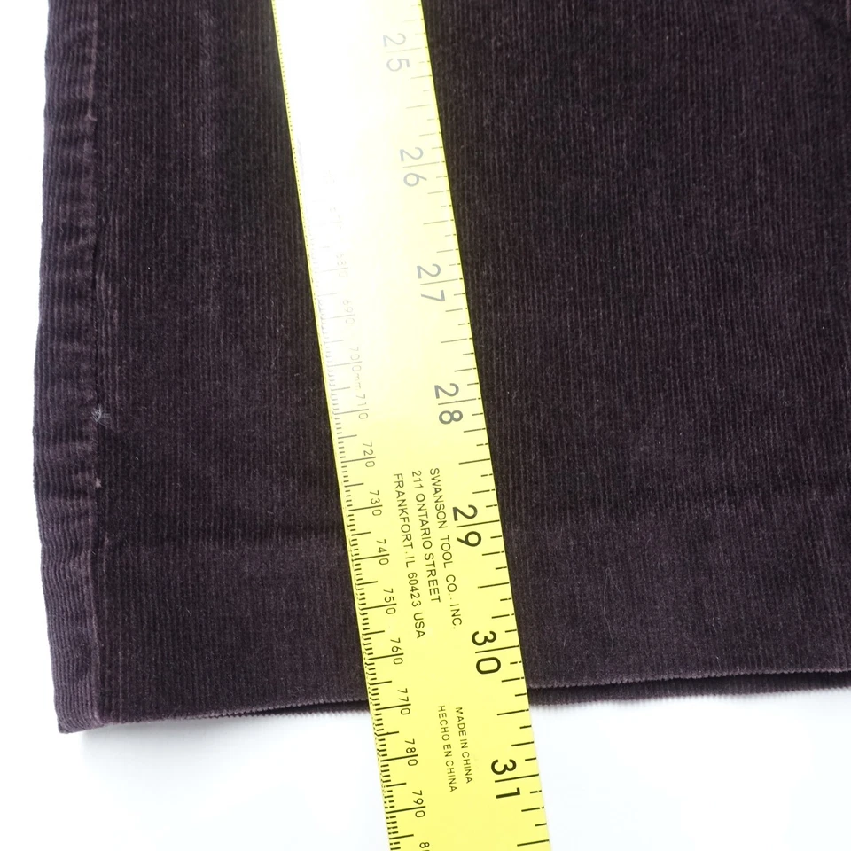 The Greenwich Corduroy Pants Women 12 Blackberry Heather Cotton Stretch Straight - Image 3 of 4