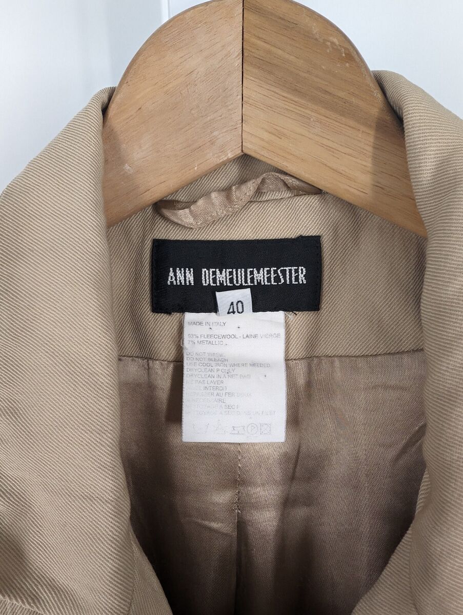 Ann Demeulemeester Vintage Beige Asymmetrical Jacket 40 Ann Demeulemeester Vintage Beige Asymmetrical Jacket 40