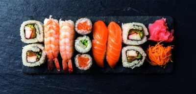 Sushi Print PVC Induction Hob Stove Cover 81 x 39cm