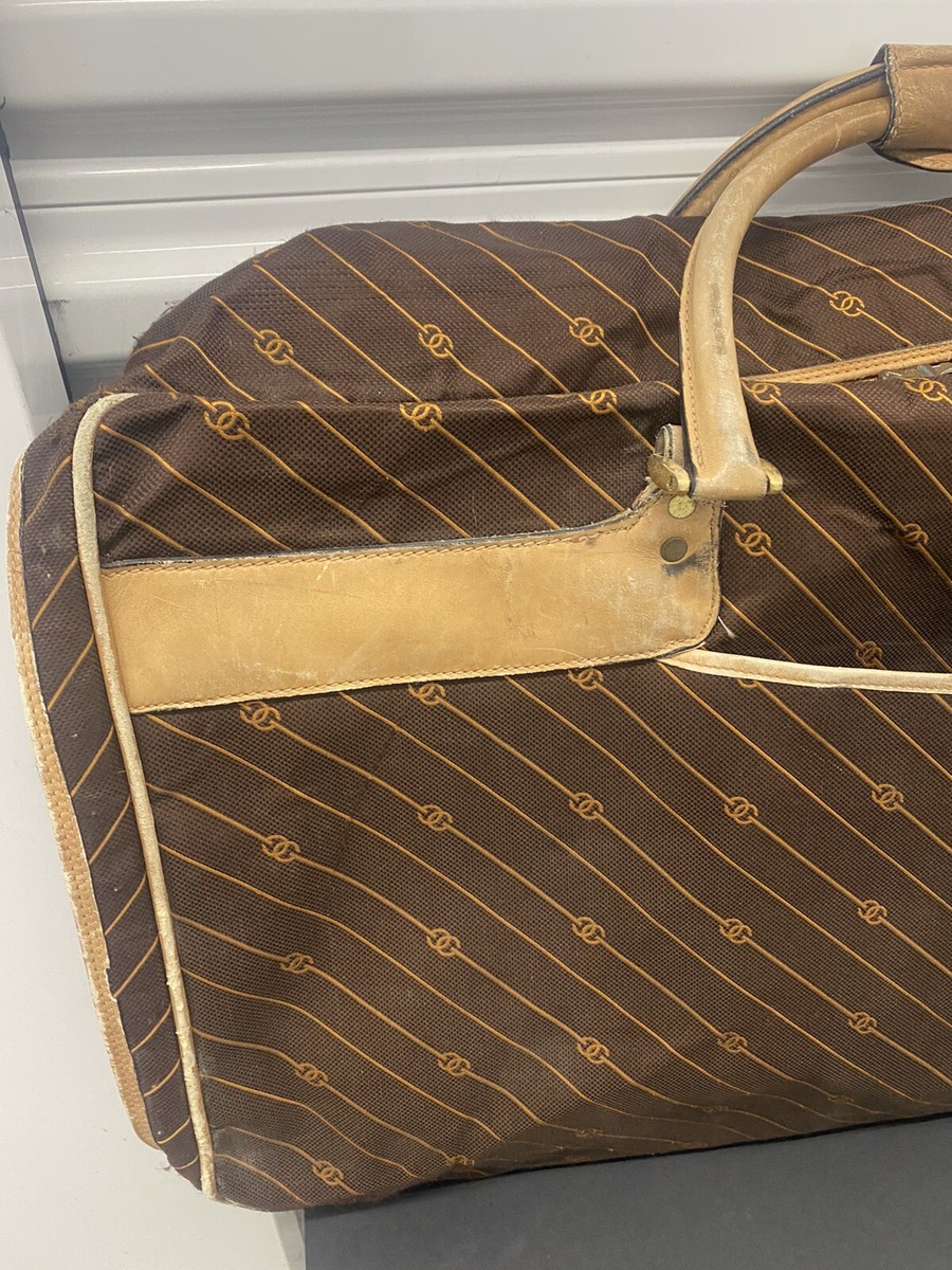 Vintage Gucci GG Monogram Canvas Leather Luggage Bag | eBay Vintage Gucci GG Monogram Canvas Leather Luggage Bag | eBay