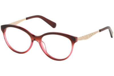 Roberto Cavalli RC5094 071 Bordeaux Red Plastic Cat Eye Eyeglasses 53-15-140